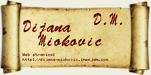 Dijana Mioković vizit kartica